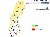25 Villes de Suède