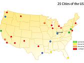 25 Villes des États-Unis